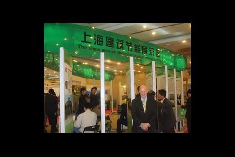 Niall Lawless, left, at the International Convention Center in Beijing which played host to the Intelligent Green & Energy Efficient ǿմýs Conference & Exposition
